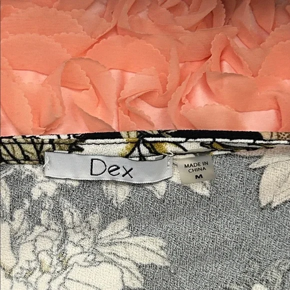 Dex Black Floral Long-Sleeve Fit-and-Flare Dress - Picture 11 of 11